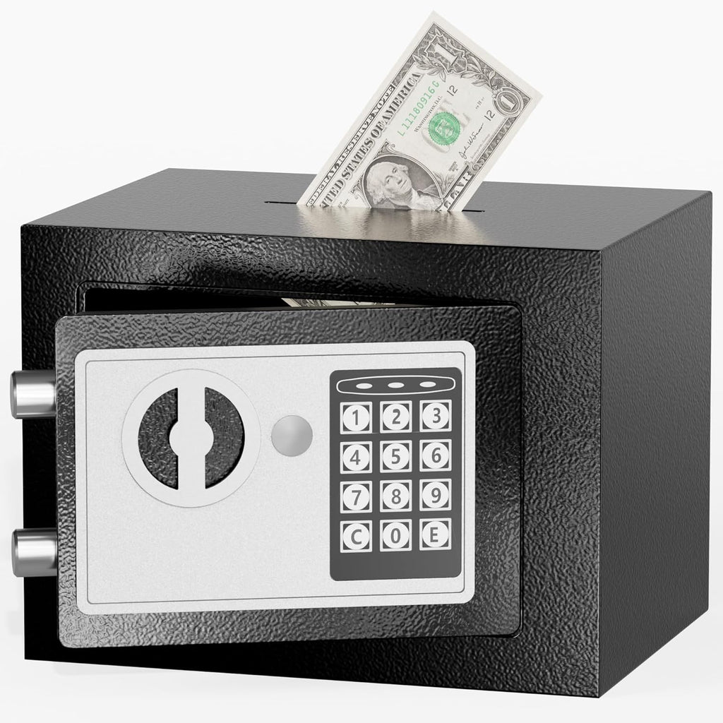 Grimtron Small Safe Box with Slot (Black)