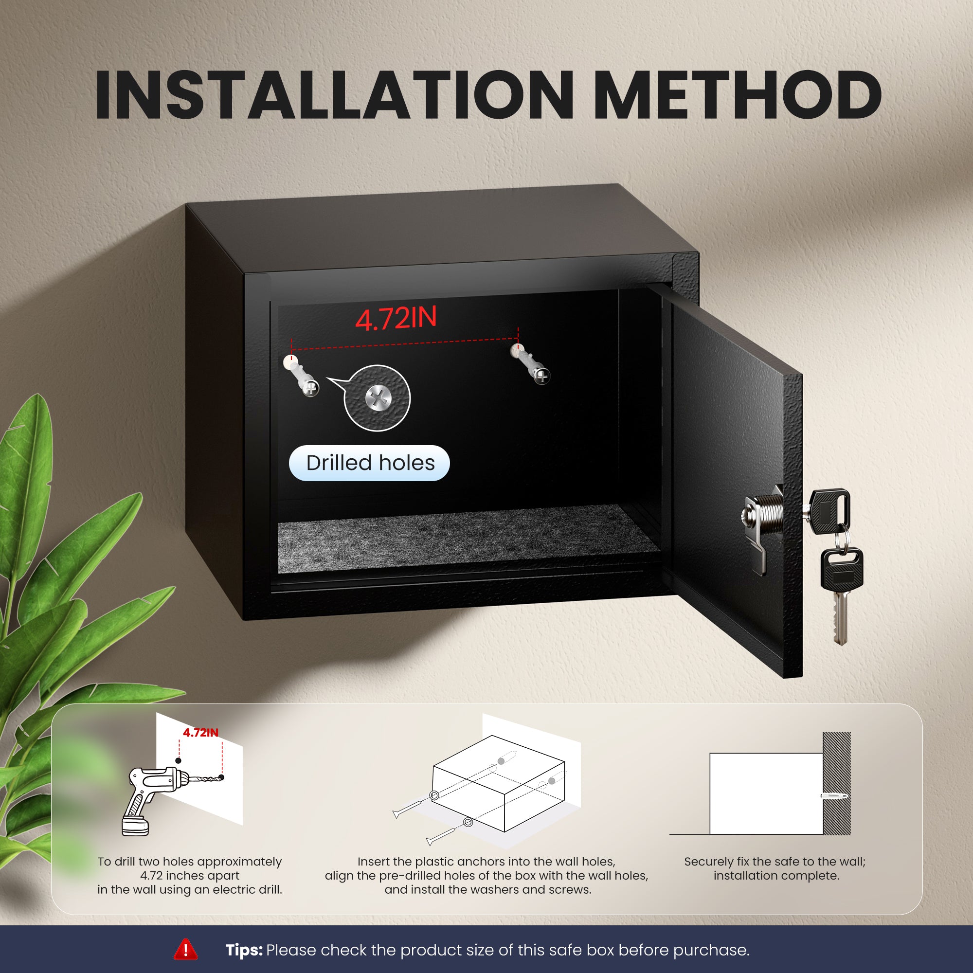 Grimtron Mini Combination Lock Box (0.22 cu. ft.)