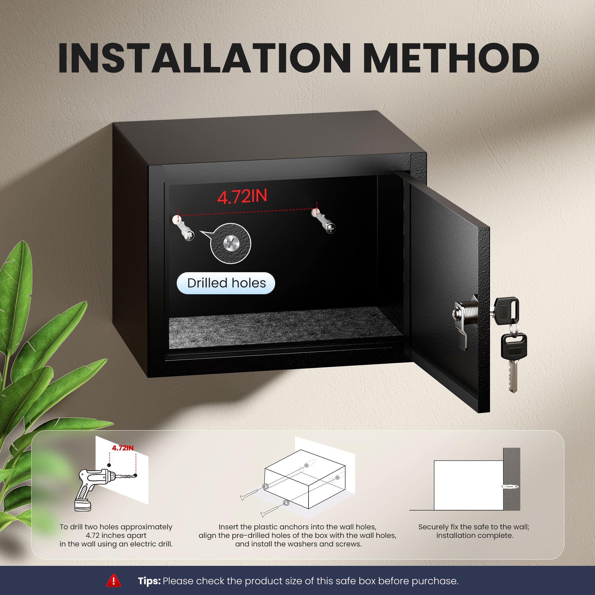 Grimtron Mini Key Lock Box (0.22 cu. ft.)