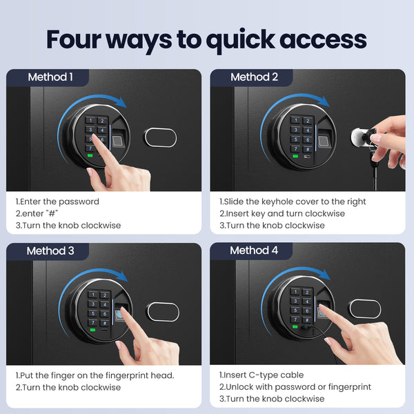 Grimtron Biometric Home Safe (3.46 cu. ft.)