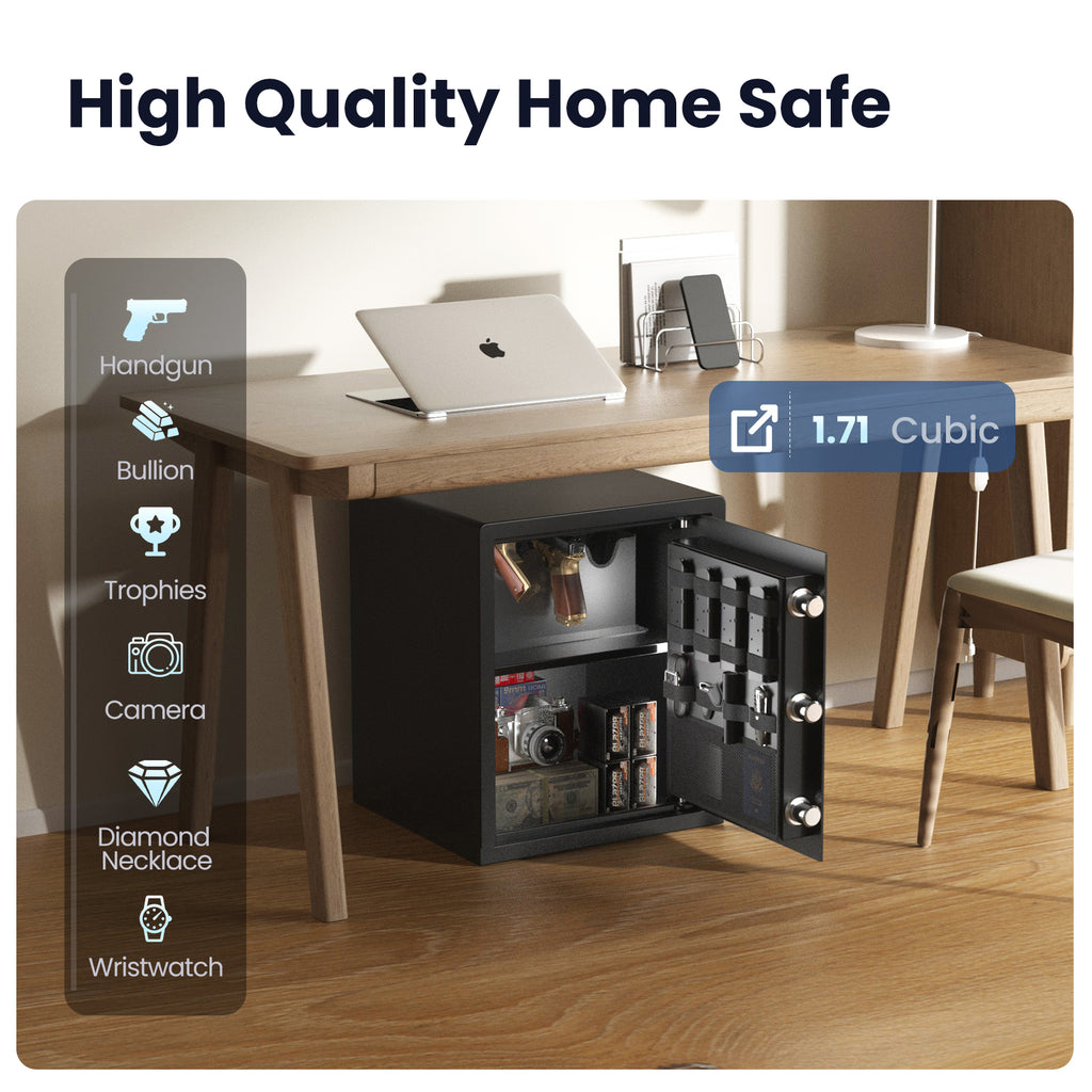 Grimtron Safe Box (1.72 cu. ft.) – Storage Organizer, Silent